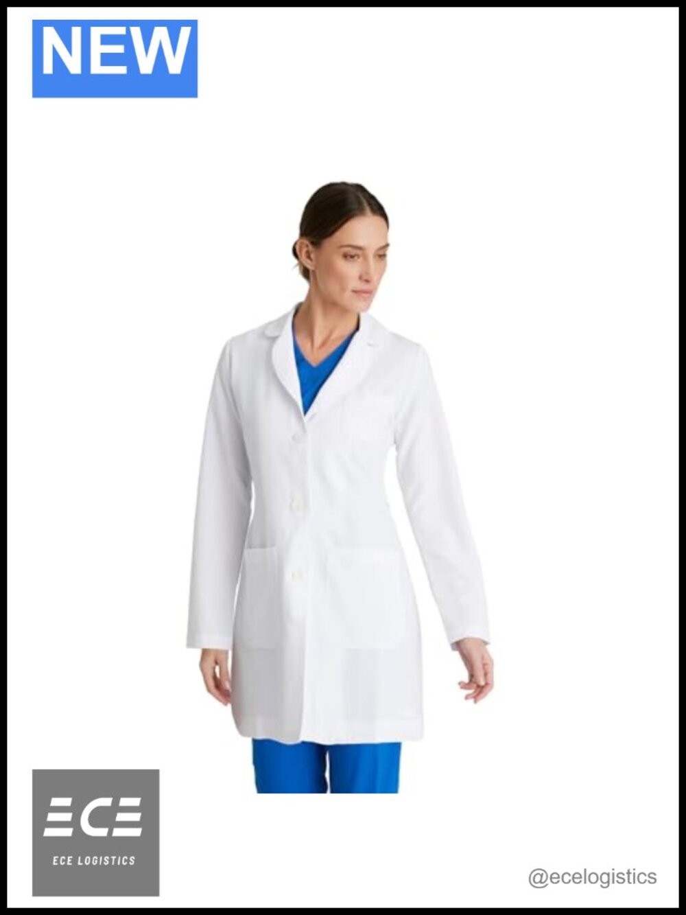 Women's Lab Coat Medical Scrubs Long Sleeve Polyester Uniform Workwear